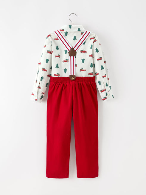 christmas-boys-christmas-tree-truck-print-shirt-red-suspender-pants-setsophias-style-3