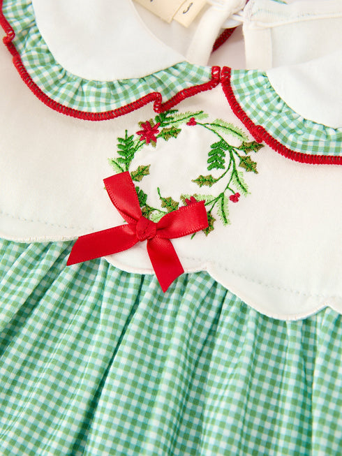 girls-christmas-green-plaid-embroidered-long-sleeve-dress-sophias-style-3
