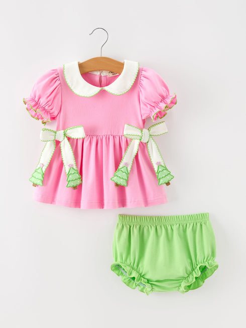 baby-girls-christmas-pink-bow-christmas-tree-top-bloomer-set-rylee-faith-sophias-styleRomper-1