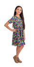 neon-swirl-short-sleeve-milk-silk-dress Great Lakes kids - Sophia's StyleLong Sleeve Dress-1