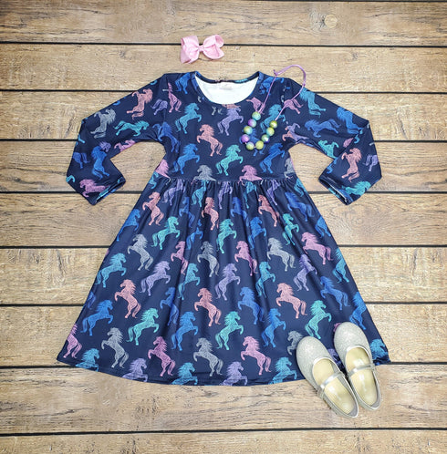 saddle-up-long-sleeve-milk-silk-dress Great Lakes kids - Sophia's Style-2