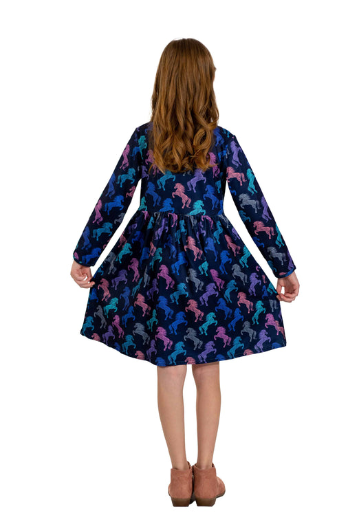 saddle-up-long-sleeve-milk-silk-dress Great Lakes kids - Sophia's Style-3
