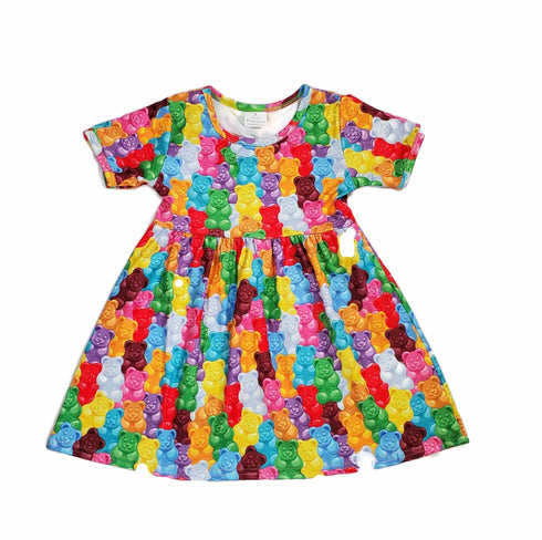 gummy-bear-short-sleeve-milk-silk-dress Great Lakes kids - Sophia's Style-2