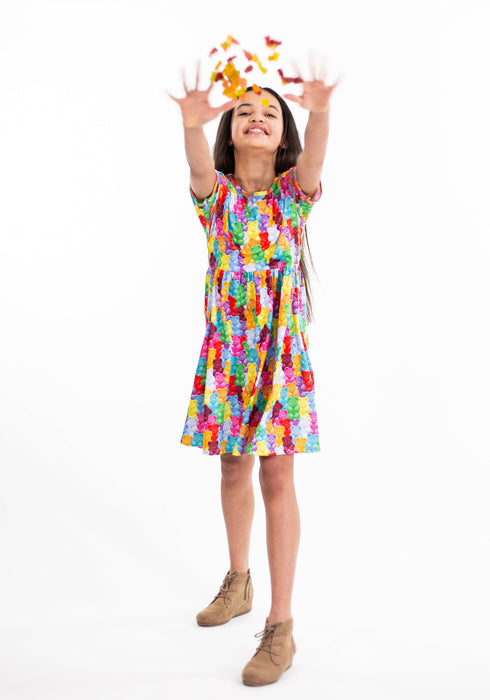 gummy-bear-short-sleeve-milk-silk-dress Great Lakes kids - Sophia's Style-3