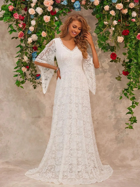 lace-v-neck-floor-length-dress-OhSoStyled-Sophia's-Style-5
