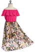 Girls Off-Shoulder Drawstring Floral Jumpsuit Dress 4-14 - SophiasStyle.com