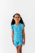 blue-base-flowers-ruffle-short-set-little-pajama-co - Sophia's Style -4