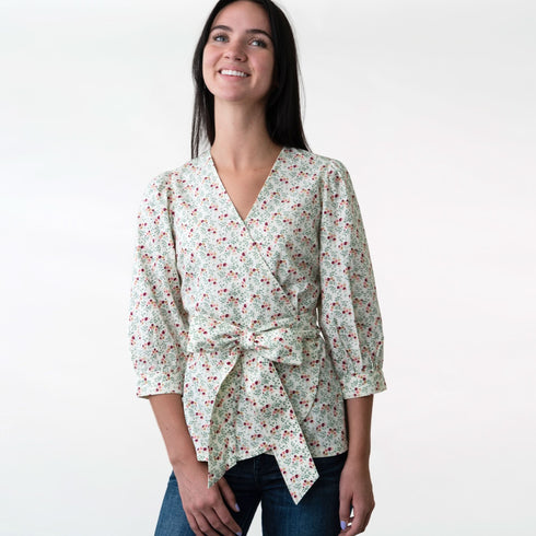 puff-sleeve-wrap-top Sophia's Style-5