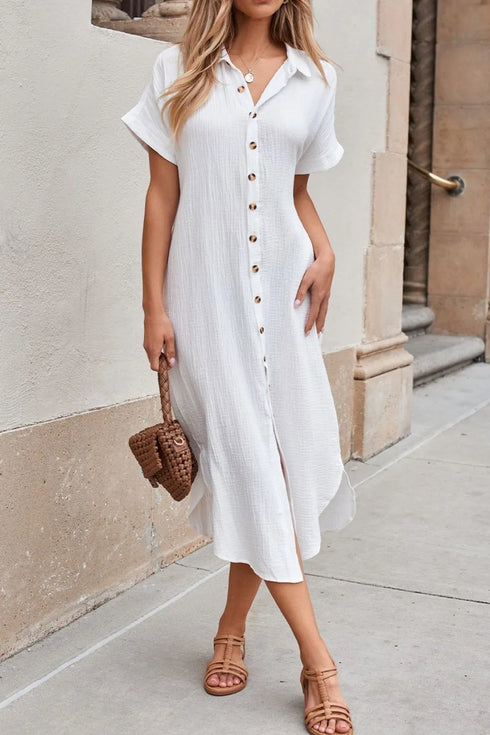 button-down-short-sleeve-midi-shirt-dress OhSoStyled - Sophia's Style in White-4