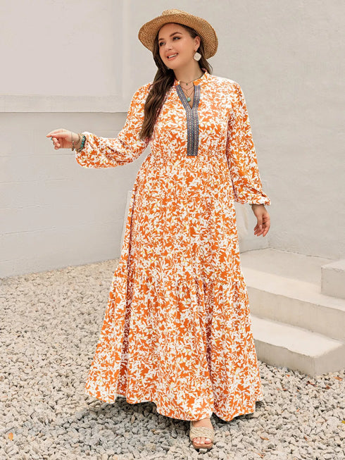 plus-size-boho-floral-print-maxi-dress-OhSoStyled-Sophia's-Style-4