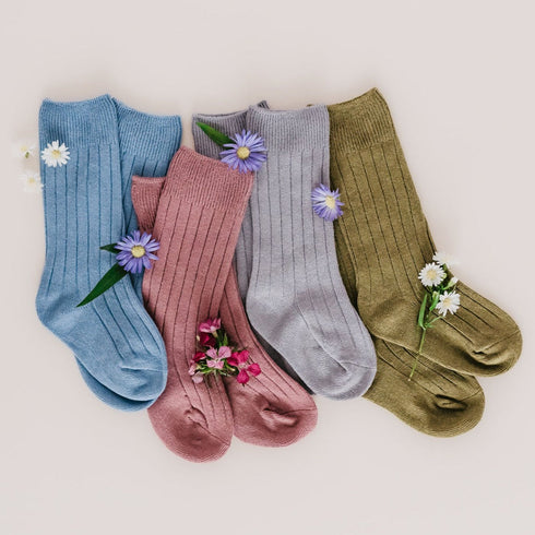 llb-standard-knee-high-socks Little Love Bug - Sophia's Style-Kids Shoes-size-Maroon Madness-