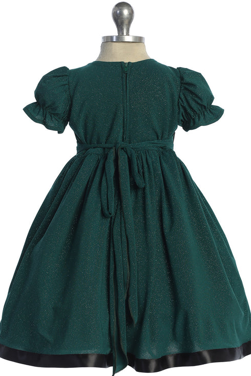 Baby Girls Elegant Dress with Bow Accent 6-24 Months