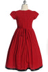 Girls Contrast Waistline Holiday Dress with Bow 4-14