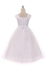 Big Girls White Beadwork Junior Bridesmaid Plus Size Dress 18.5-20.5