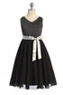 Girls Multi Color Glitter V Neckline Flower Girl Dress 4-16