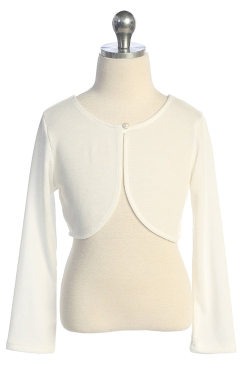 Girls Classic Long Sleeve Bolero Shrug 2-16