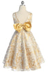Girls Floral Brocade Party Dress 2T-14