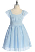 Girls Pebble Georgette Ruffle Sleeve Easter Dress Sizes 2-16