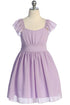 Girls Pebble Georgette Ruffle Sleeve Easter Dress Sizes 2-16