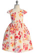 Girls Lace Trim Floral Cap Sleeve Dress 2-14