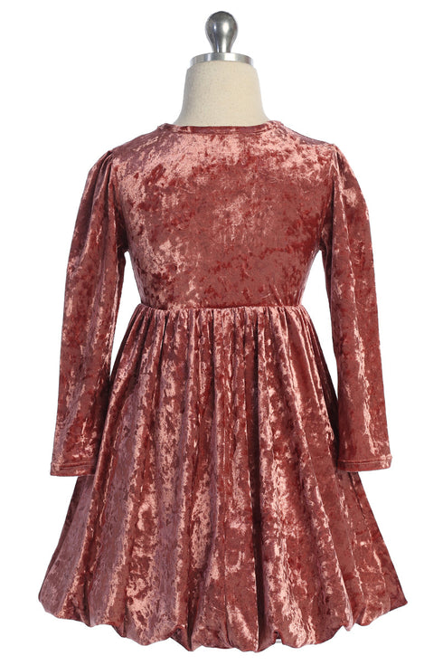Girls Velvet Necklace Holiday Dress 4-14
