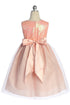 Girls Sequin Party Dress with Elegant Bow 4-14
