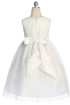 Girls Sequin Party Dress with Elegant Bow 4-14