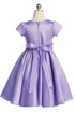 Girls Satin Special Occasion Dress with Removable 3D Floral Belt 2-16
