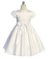Girls Satin Special Occasion Dress with Removable 3D Floral Belt 2-16