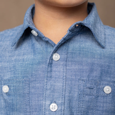 organic-chambray-button-down-shirt Hope & Henry - Sophia's Style-3