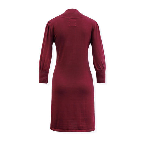 mock-neck-puff-sleeve-sweater-dress-1 Sophia's Style-6