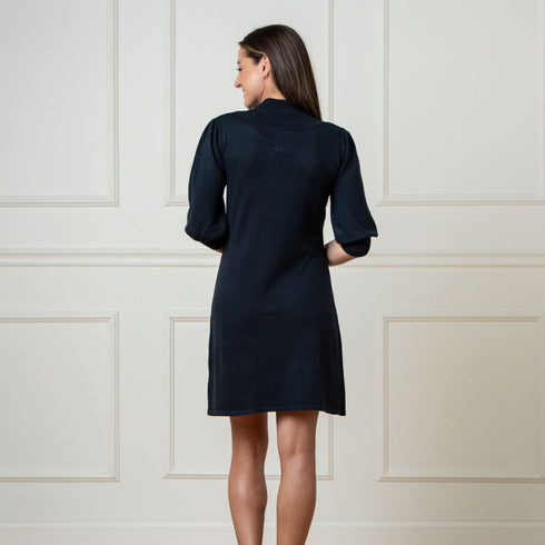 mock-neck-puff-sleeve-sweater-dress Sophia's Style-4