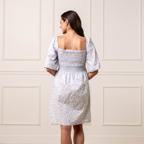 smocked-bubble-sleeve-organic-dress Sophia's Style-2