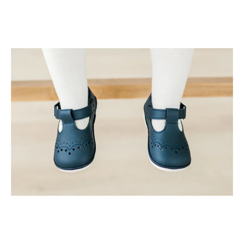 Zapatos de moda Mary Jane con diseño de ojales marrones para bebés y niñas, talla 1-7