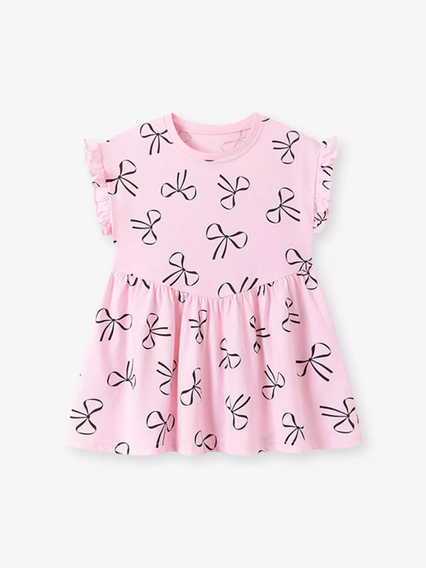 childrens-bow-print-ruffle-sleeve-casual-dress-ohso-kids-sophias-styleDresses-1
