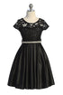 Girls Sequin Lace & Satin Pearl Belt Special Occasion Dress 2-16