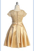 Girls Sequin Lace & Satin Pearl Belt Special Occasion Dress 2-16