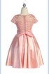 Girls Sequin Lace & Satin Pearl Belt Special Occasion Dress 2-16