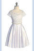 Girls Sequin Lace & Satin Pearl Belt Special Occasion Dress 2-16
