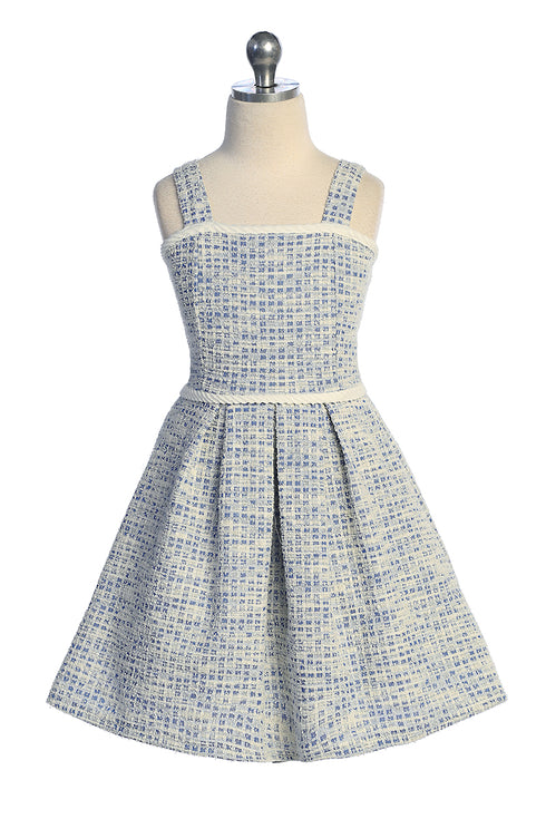 Girls Tweed-Style Dress & Matching Jacket 2-Piece Set 2-14