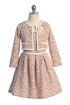 Girls Tweed-Style Dress & Matching Jacket 2-Piece Set 2-14