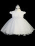 Elegant White Lace Christening Gown – Timeless Baptism Dress for Baby Girls 0-24M