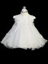 Elegant White Lace Christening Gown – Timeless Baptism Dress for Baby Girls 0-24M