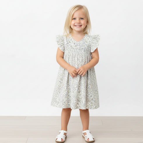 organic-short-sleeve-flutter-dress-tulle-floral-makemake-organics-sophias-styleShort Sleeve Flutter Dress-1