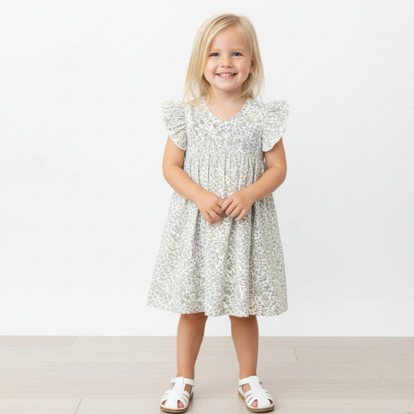 organic-short-sleeve-flutter-dress-tulle-floral-makemake-organics-sophias-styleShort Sleeve Flutter Dress-1