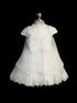 Elegant White Lace Christening Baby Gown Embroidered Baptism Outfit 0-24M