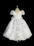 Girls White Baptism Gown with Cape & Headband, Sizes 0-6