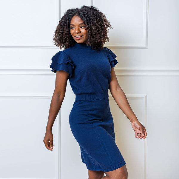 flutter-sleeve-sweater-dress Sophia's StyleDresses-1