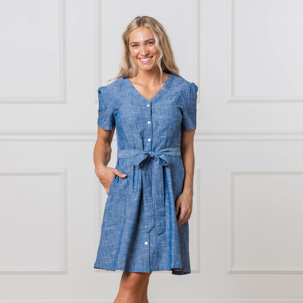 organic-button-front-chambray-dress Sophia's StyleDresses-1
