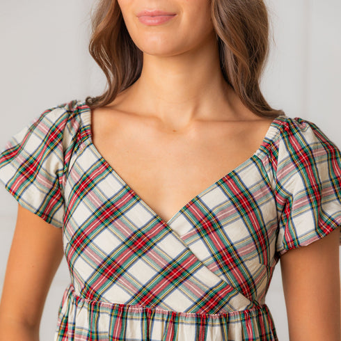 puff-sleeve-crossover-dress Sophia's Style-2